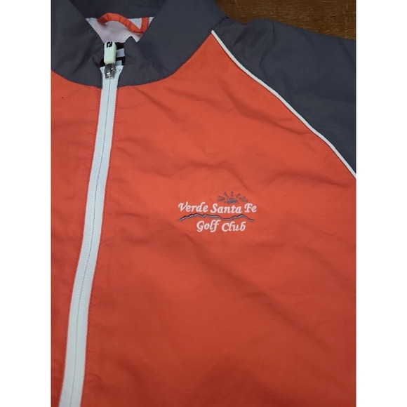 Footjoy 1/2 Zip Pullover Golf Windbreaker - Verde Santa Fe Golf Club - Sz L - Picture 2 of 4